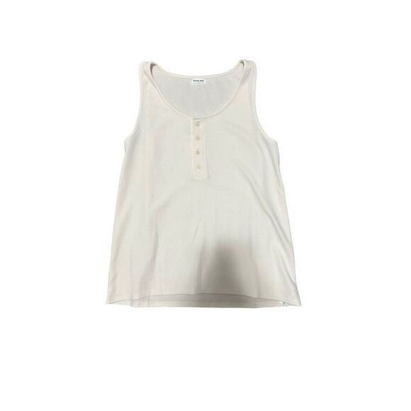 Tommy John Womens Waffle Lounge Henley Tank in Pastel Parchment Size XL $58 - Picture 5 of 6
